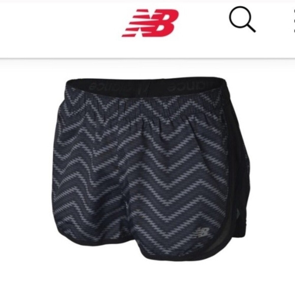 New Balance Grey Zigzag Athletic Workout Shorts NWT Size Small Workout Gym